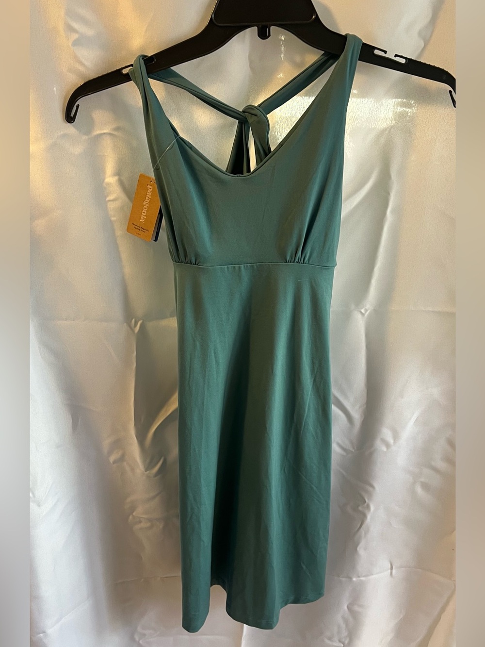 Patagonia Teal Green Tie-Back Midi Dress